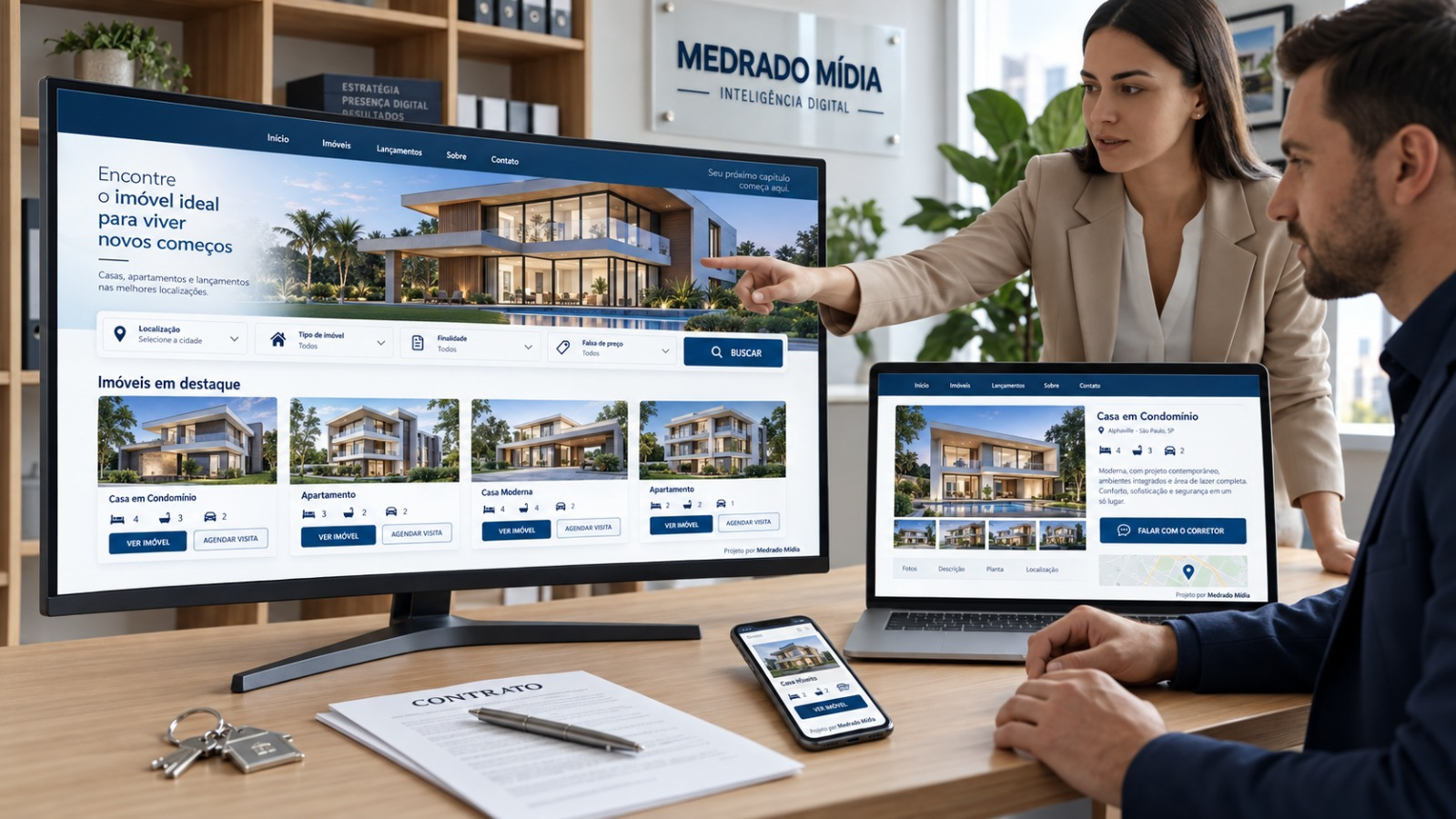 Projeto demonstrativo de site para Imobiliária