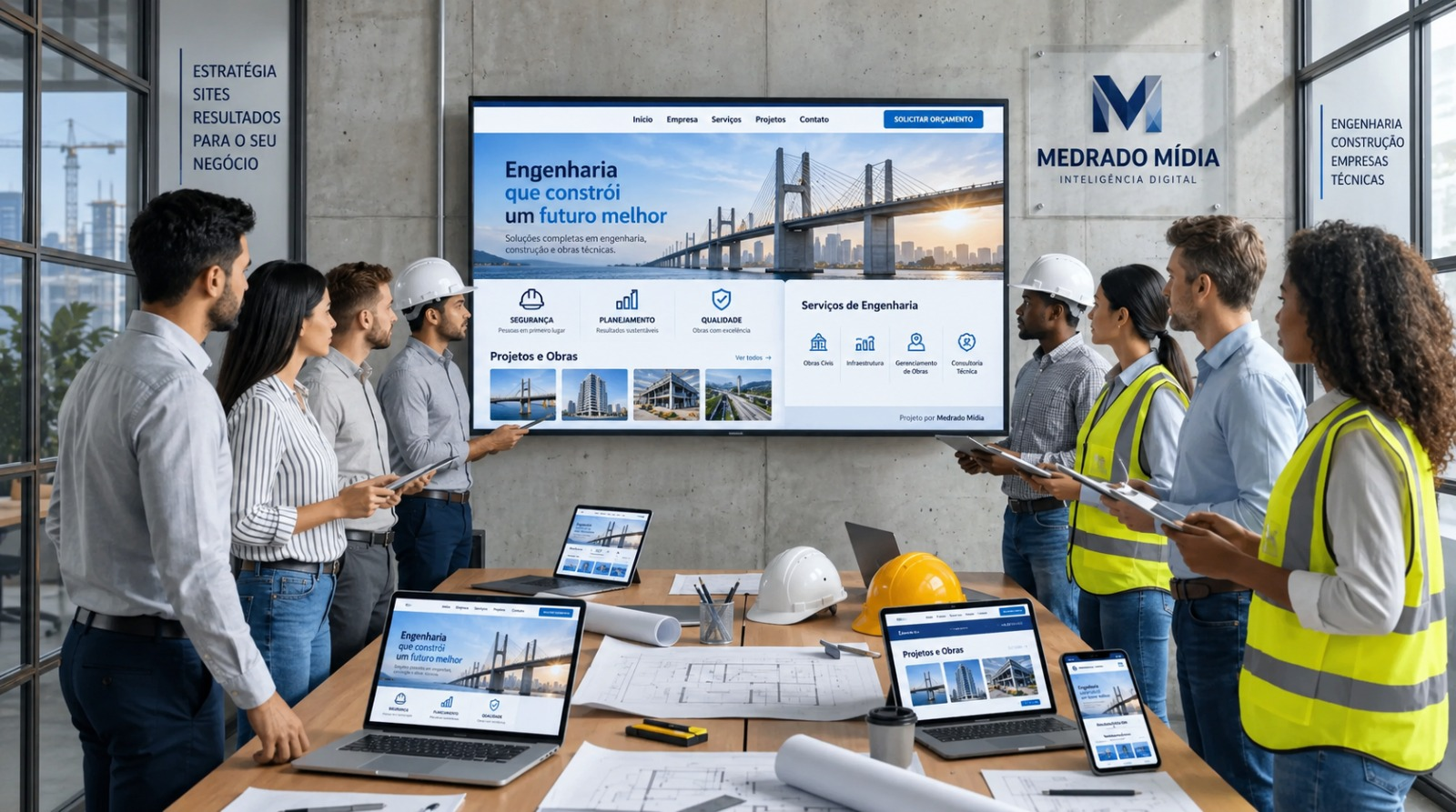 Projeto demonstrativo de site para Engenharia e construção